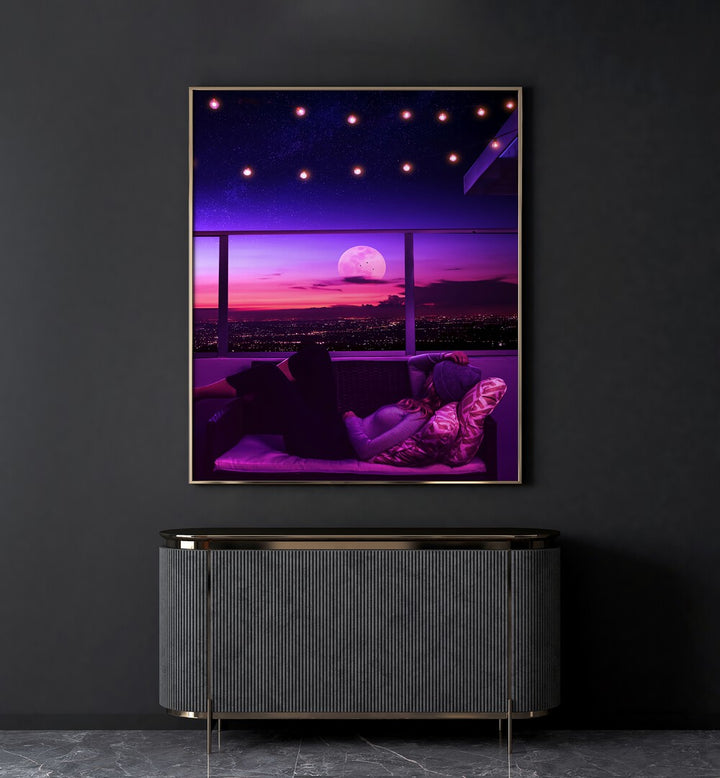 Transform your space with MELLOW OUT, SURREAL ART PRINTS by Ritvik Takkar, featuring dreamy colors and captivating views.