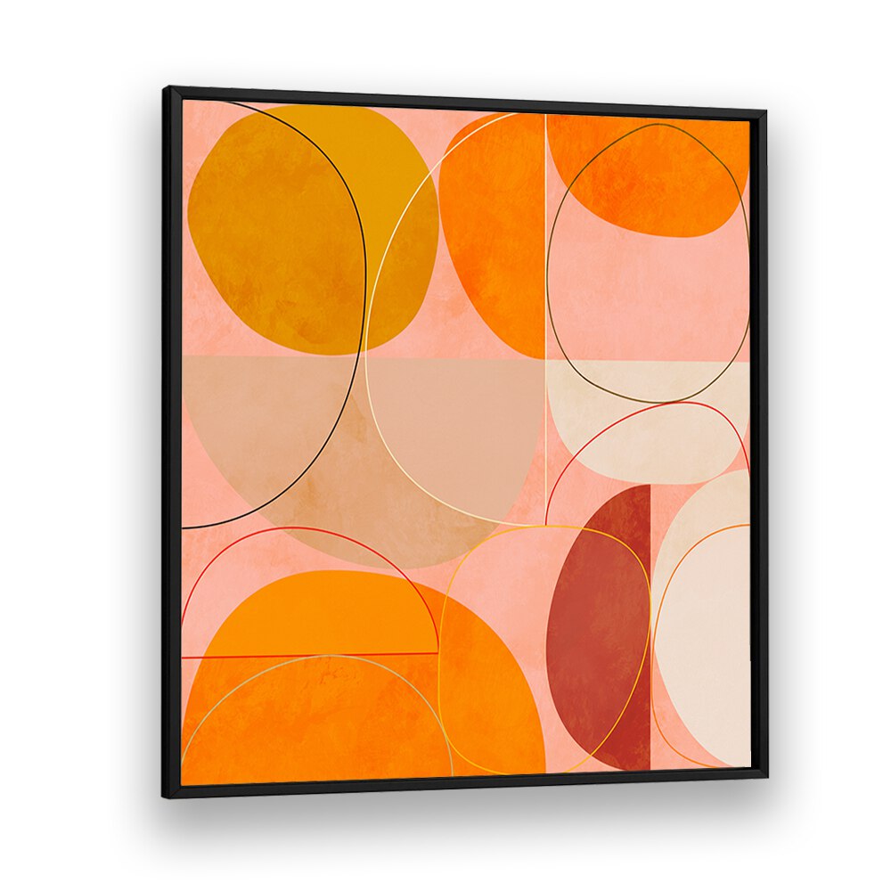 Mid-century CURRY YELLOW BLUSH SPRING I, ABSTRACT PAINTINGS by Ana Rut Bre adds vibrant charm to any space.