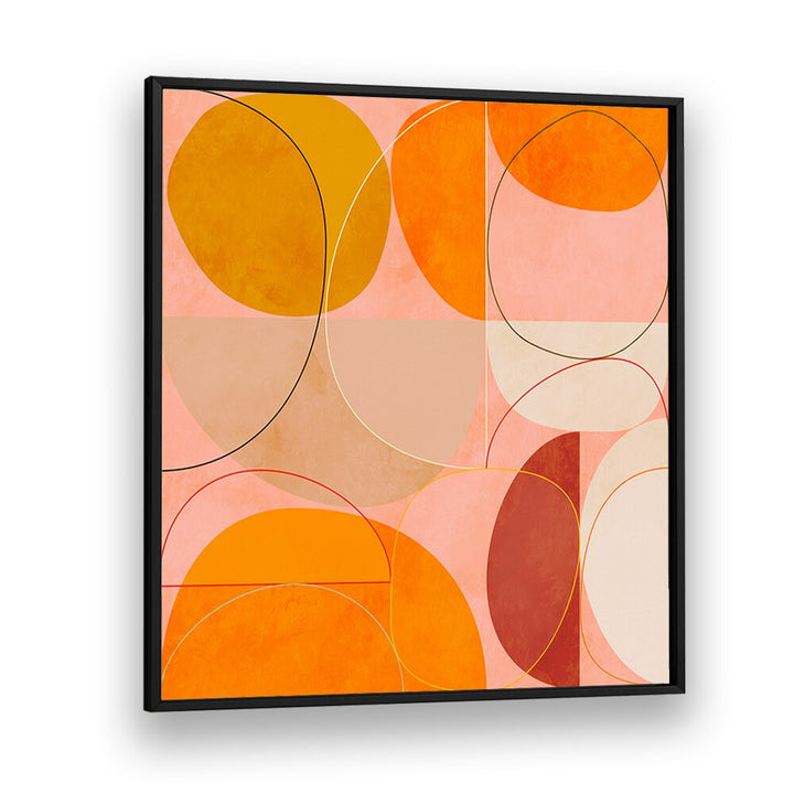 Mid-century CURRY YELLOW BLUSH SPRING I, ABSTRACT PAINTINGS by Ana Rut Bre adds vibrant charm to any space.