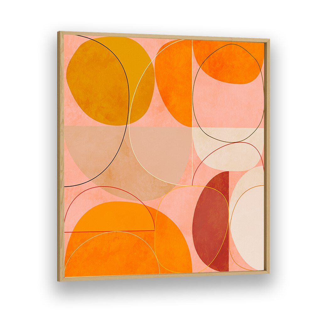 Striking CURRY YELLOW BLUSH SPRING I, ABSTRACT PAINTINGS by Ana Rut Bre, perfect for enhancing modern interiors.