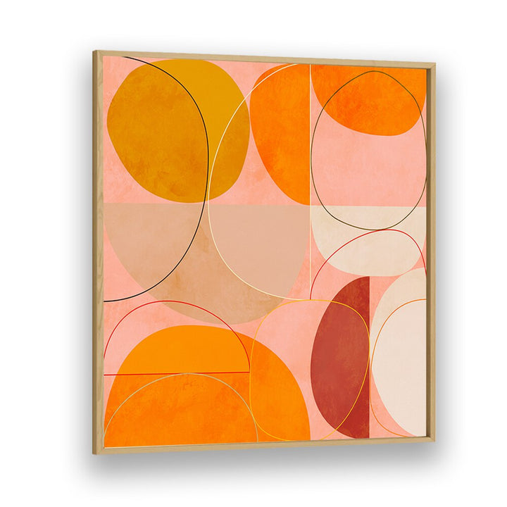 Striking CURRY YELLOW BLUSH SPRING I, ABSTRACT PAINTINGS by Ana Rut Bre, perfect for enhancing modern interiors.