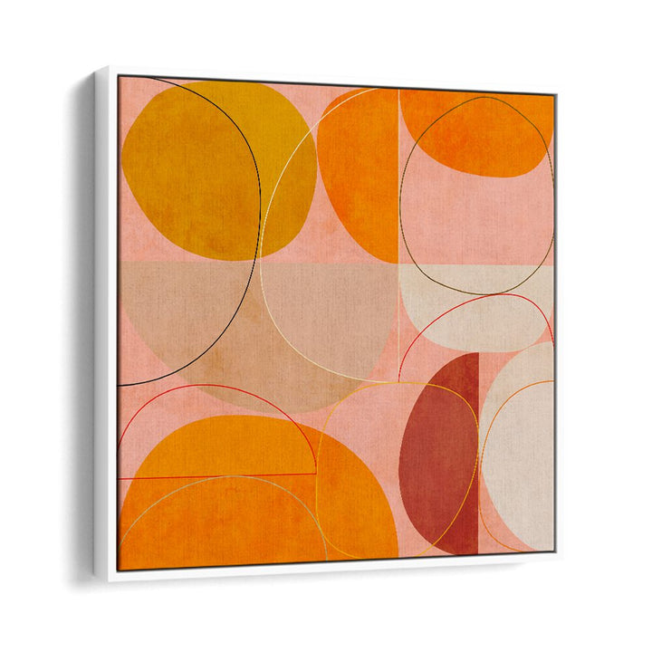 Mid-century CURRY YELLOW BLUSH SPRING I, ABSTRACT PAINTINGS by Ana Rut Bre adds vibrant charm to any living space.