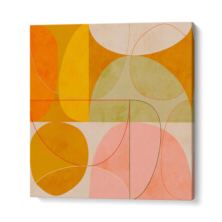 Bright and vibrant CURRY YELLOW BLUSH SPRING II, ABSTRACT PAINTINGS by Ana Rut Bre, perfect for transforming your space.