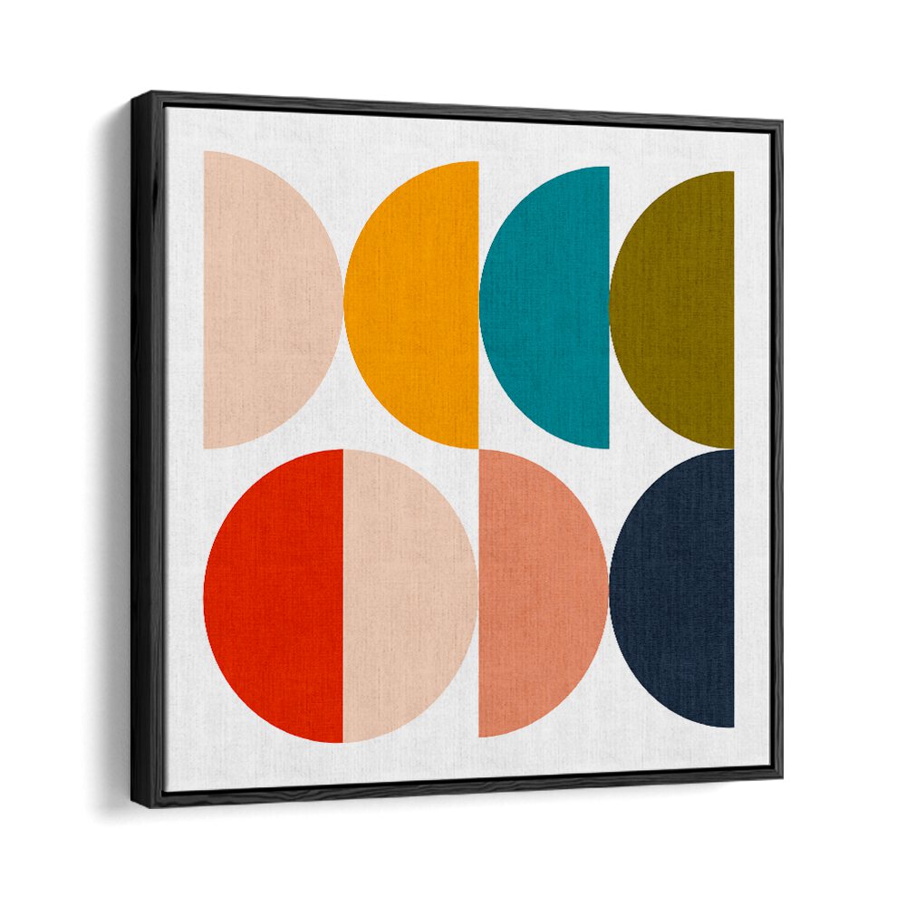 Mid Century GEOMETRIC COLOR PLAY art print features vibrant shapes, adding sophistication to your space with GEOMETRIC ART PRINTS.