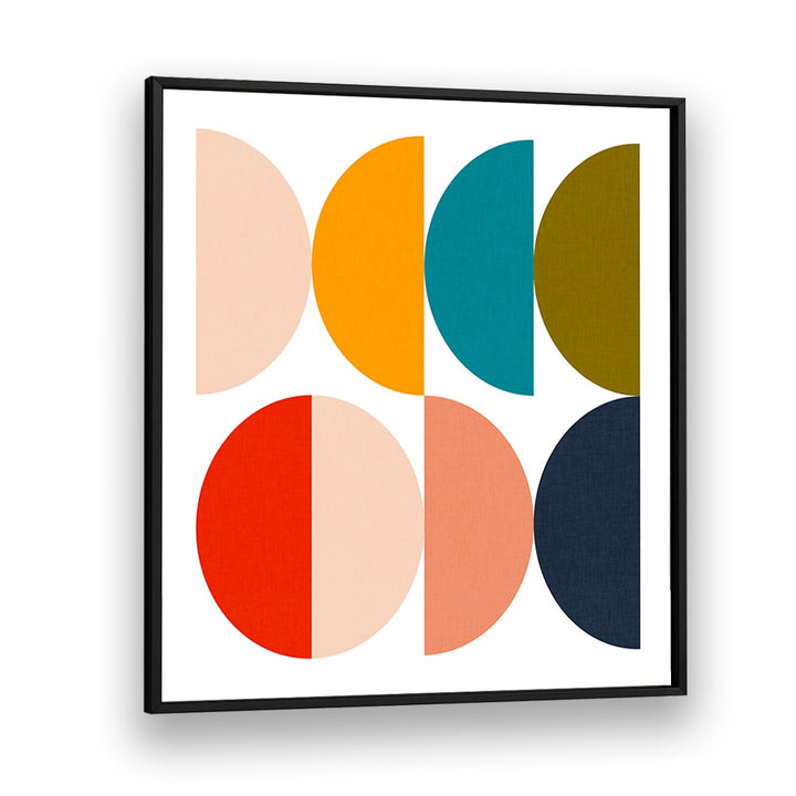 Mid-century GEOMETRIC COLOR PLAY print featuring vibrant shapes, perfect for enhancing your decor with GEOMETRIC ART PRINTS.