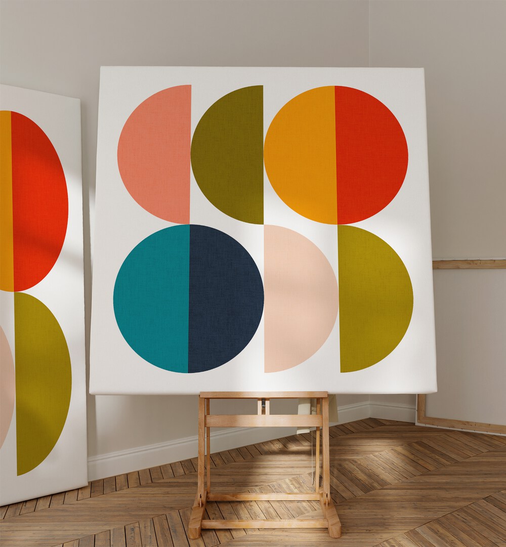 Vibrant GEOMETRIC COLOR PLAY II art print by Ana Rut Bre, perfect for modern decor and chic interiors.
