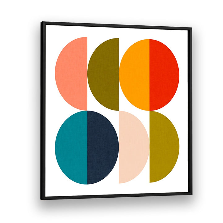 Mid Century GEOMETRIC COLOR PLAY II art print features vibrant shapes, perfect for modern decor. Ideal GEOMETRIC ART PRINTS.