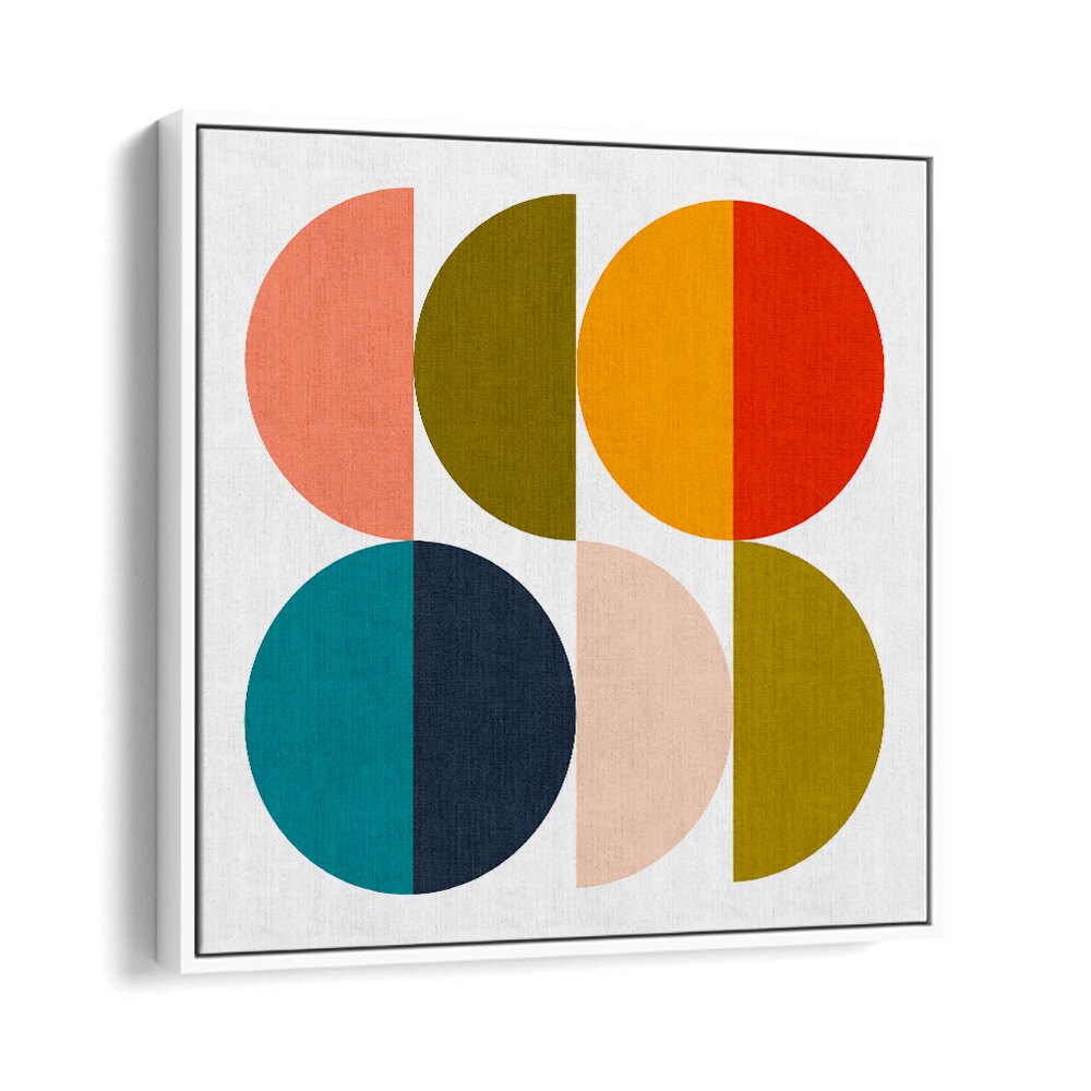 Mid-century GEOMETRIC COLOR PLAY II art print featuring vibrant shapes, perfect for modern decor and enhancing any space.