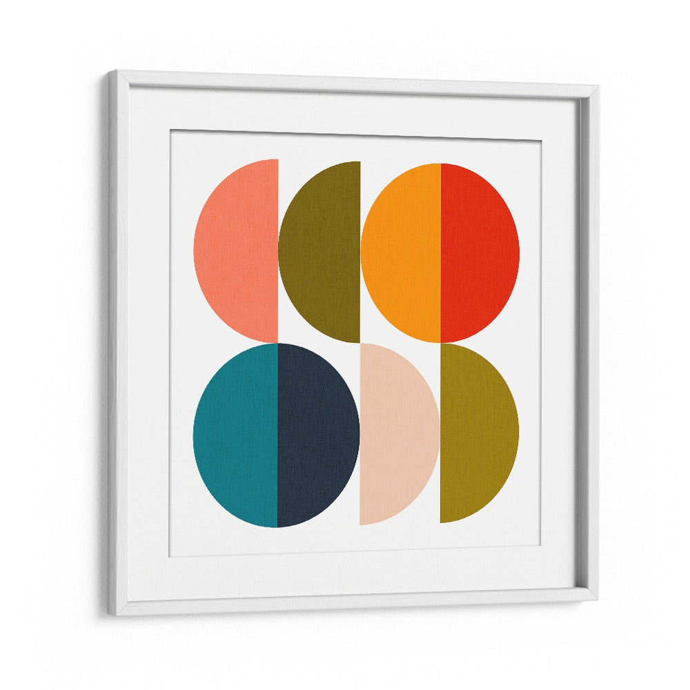 Mid Century GEOMETRIC COLOR PLAY II art print by Ana Rut Bre adds vibrant color to your space, perfect for modern decor.
