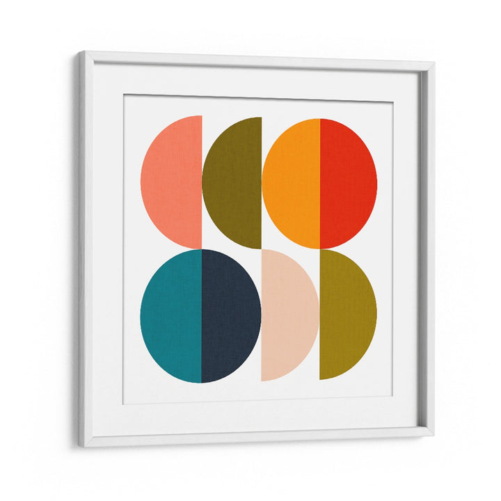 Mid Century GEOMETRIC COLOR PLAY II art print by Ana Rut Bre adds vibrant color to your space, perfect for modern decor.