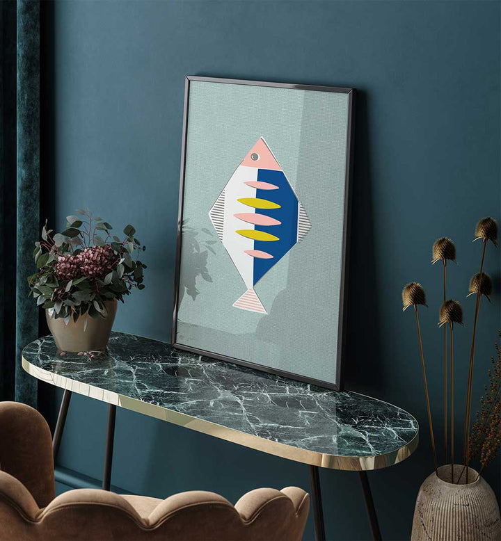 MID CENTURY KITCHEN FISH MINT , KITCHEN POSTERS
