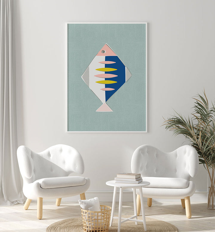 MID CENTURY KITCHEN FISH MINT , KITCHEN POSTERS