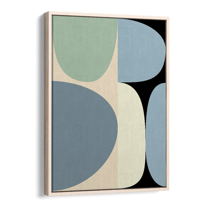 Elevate your decor with MID CENTURY PASTEL XVII, ABSTRACT PAINTINGS by Ana Rut Bre, featuring modern geometric designs.