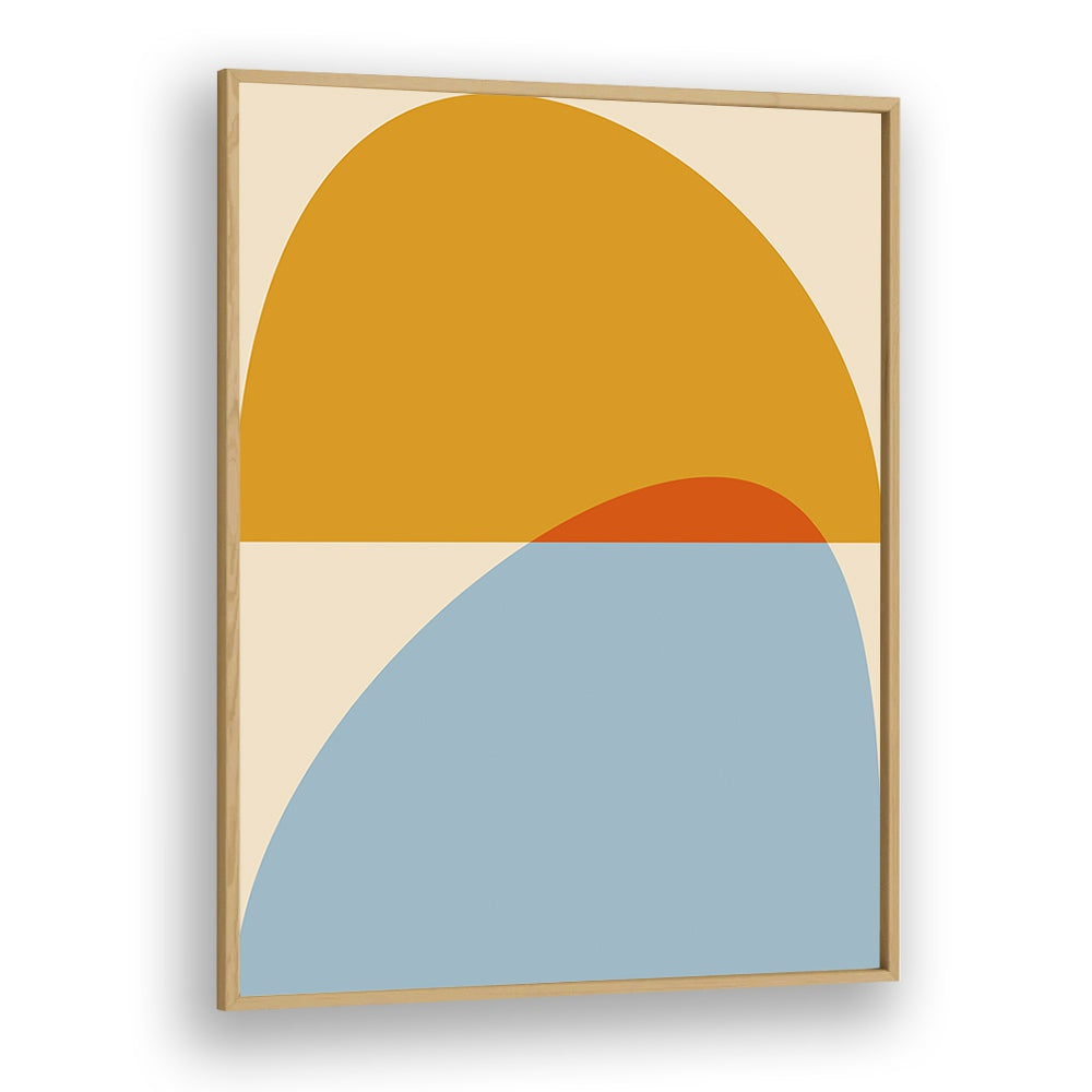 Transform your space with MID CENTURY PASTEL XVIII, ABSTRACT PAINTINGS by Ana Rut Bre, featuring vibrant geometric shapes.