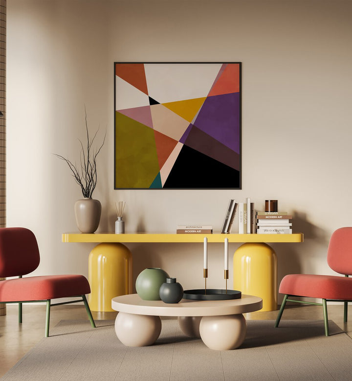 Decorate your space with MID CIRCLES TERRACOTTA BLACK III, ABSTRACT PAINTINGS by Ana Rut Bre for a modern touch.