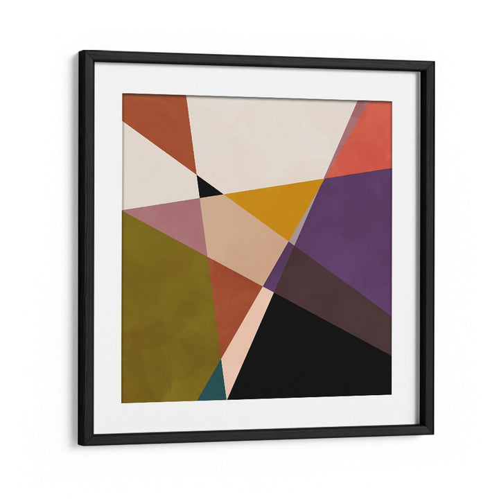 Elevate your space with MID CIRCLES TERRACOTTA BLACK III, ABSTRACT PAINTINGS by Ana Rut Bre, framed beautifully.