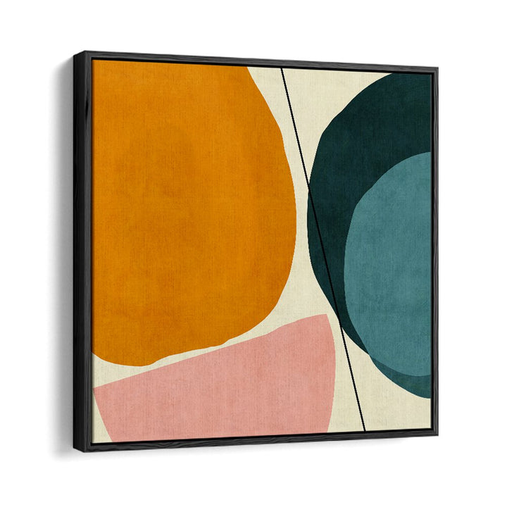 Vibrant MID PAINTED KOPIE I, ABSTRACT PAINTINGS by Ana Rut Bre in a sleek black floater frame, perfect for any space.