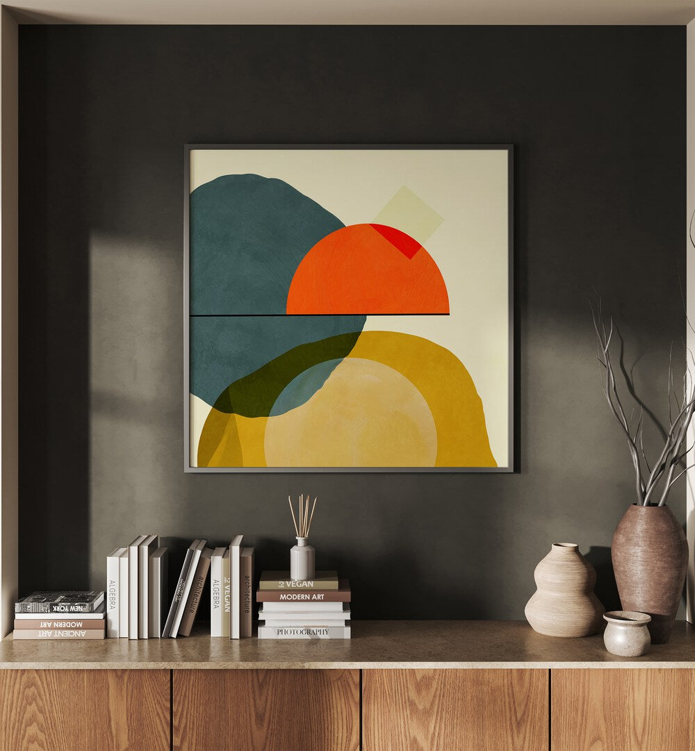 Bright and colorful MID PAINTED KOPIE II, ABSTRACT PAINTINGS by Ana Rut Bre, enhancing any modern interior space.