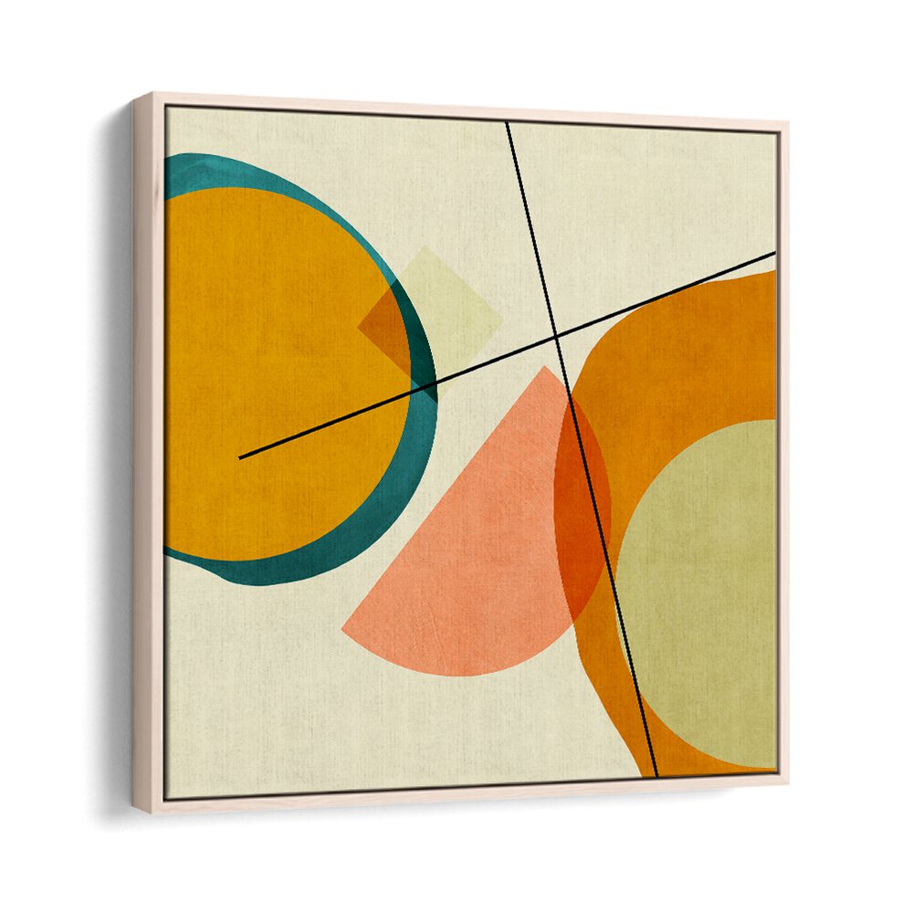 Stunning MID PAINTED KOPIE III, ABSTRACT PAINTINGS by Ana Rut Bre, showcasing vibrant colors in a sleek floater frame.
