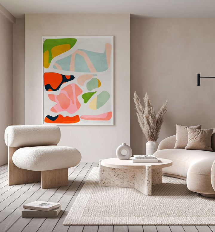 Vibrant MINIMAL CUT OUT, ABSTRACT PAINTINGS by Ana Rut Bre, perfect for modern home decor and artistic inspiration.