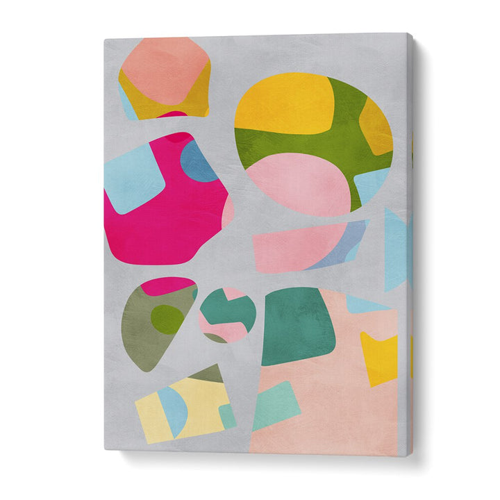 Vibrant MINIMAL CUTOUT COLORFUL, ABSTRACT PAINTINGS by Ana Rut Bre enhance any space with modern elegance.