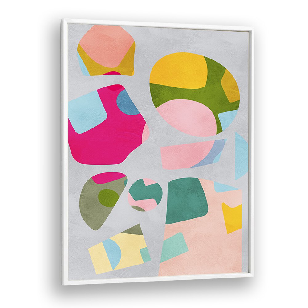 Vibrant MINIMAL CUTOUT COLORFUL, ABSTRACT PAINTINGS by Ana Rut Bre, perfect for modern elegance in any space.
