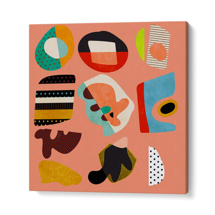 Vibrant MINIMAL SHAPES BUNTE II, ABSTRACT PAINTINGS by Ana Rut Bre, perfect for modern decor and art enthusiasts.