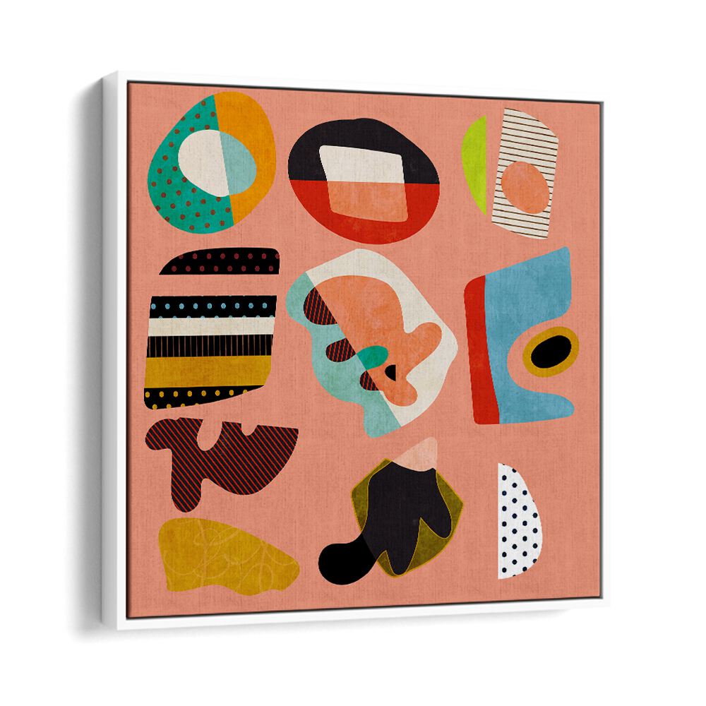 Vibrant MINIMAL SHAPES BUNTE II, ABSTRACT PAINTINGS by Ana Rut Bre, perfect for modern decor enthusiasts.