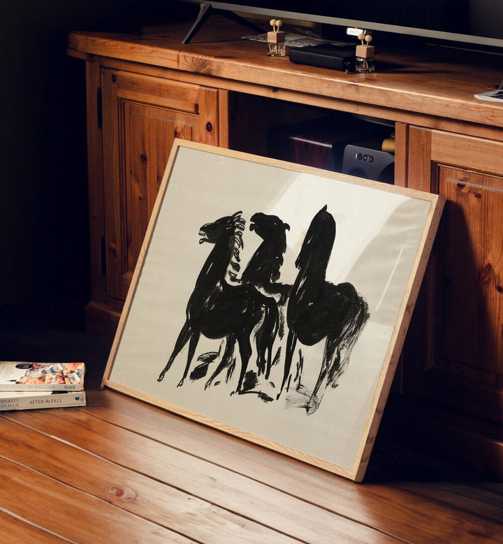 Stylish MINIMALIST GALLERY WALL featuring elegant horse designs, perfect for enhancing your GALLERY WALLS at home.