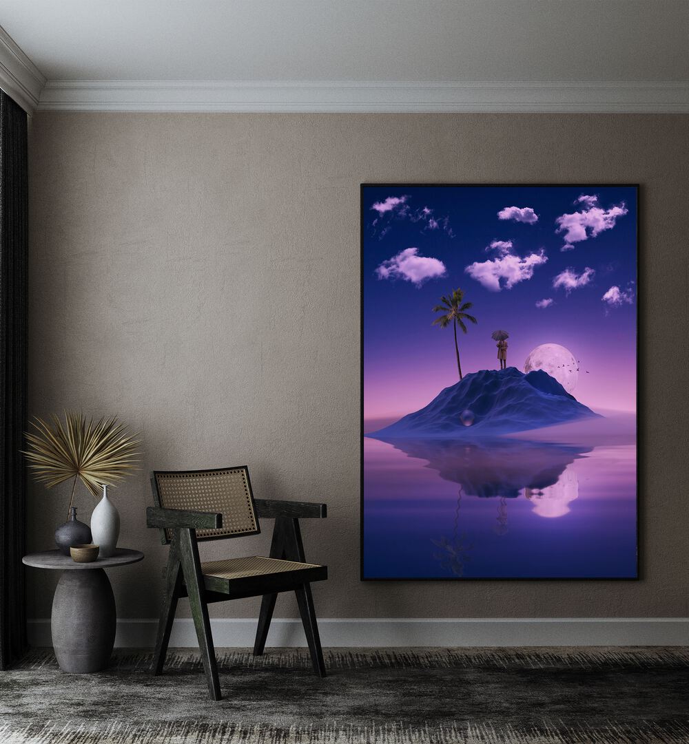 Surreal art print "Mirroring" by Ritvik Takkar transforms your space with captivating creativity and inspiration.