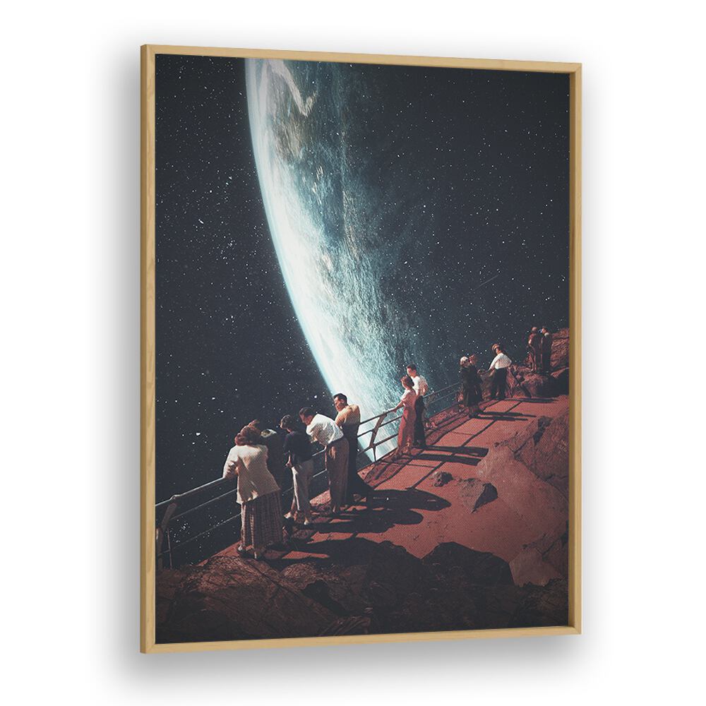 Surreal art print "Missing The Ones, Fantasy" by Frank Moth, capturing dreamlike visions of cosmic exploration.