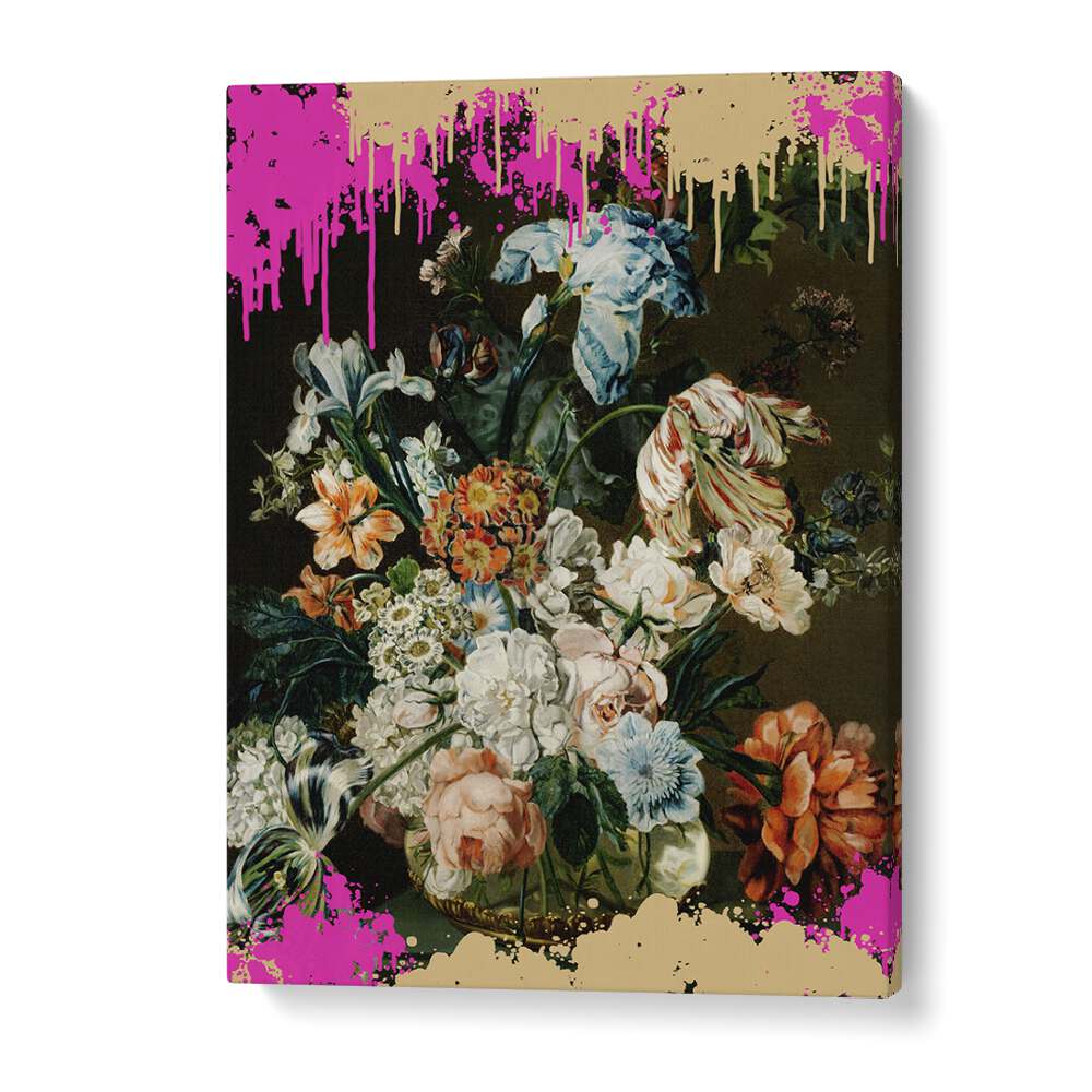 Vibrant MODERN COMPOSITION, ALTERED ART PRINTS featuring floral elements and contemporary design by The Art Concept.