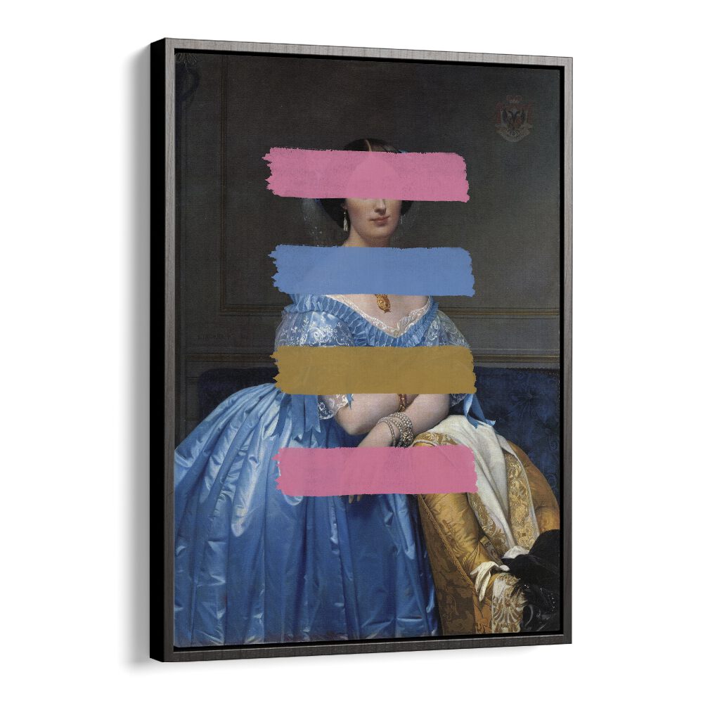 Elevate your space with the MODERN MASTERPIECE, ALTERED ART PRINTS in a sleek black floater frame by The Art Concept.