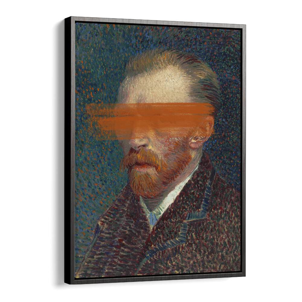 MODERN VAN GOGH, ALTERED ART PRINTS in a sleek black floater frame, showcasing innovative artistic reimagination.