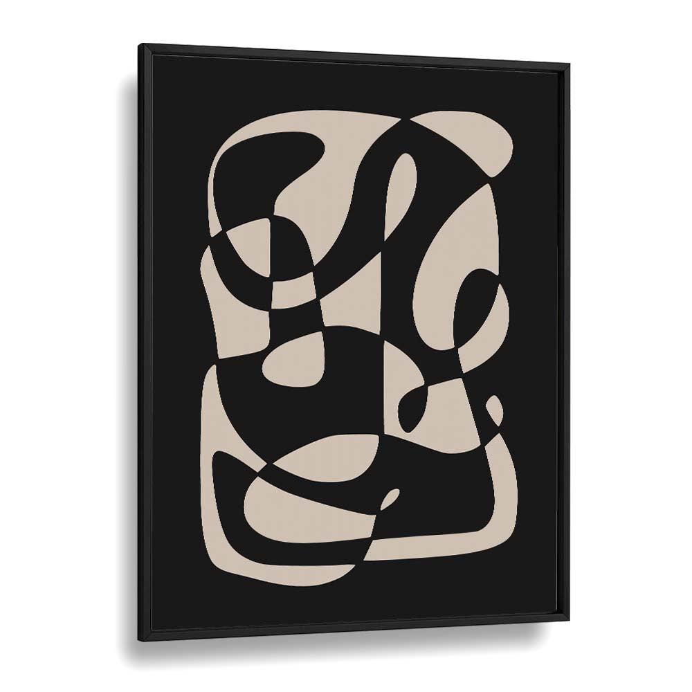 Stylish MONOCHROME NORDIC DREAMSCAPE, ABSTRACT PAINTINGS by Preayna, enhancing modern decor with elegance and artistry.