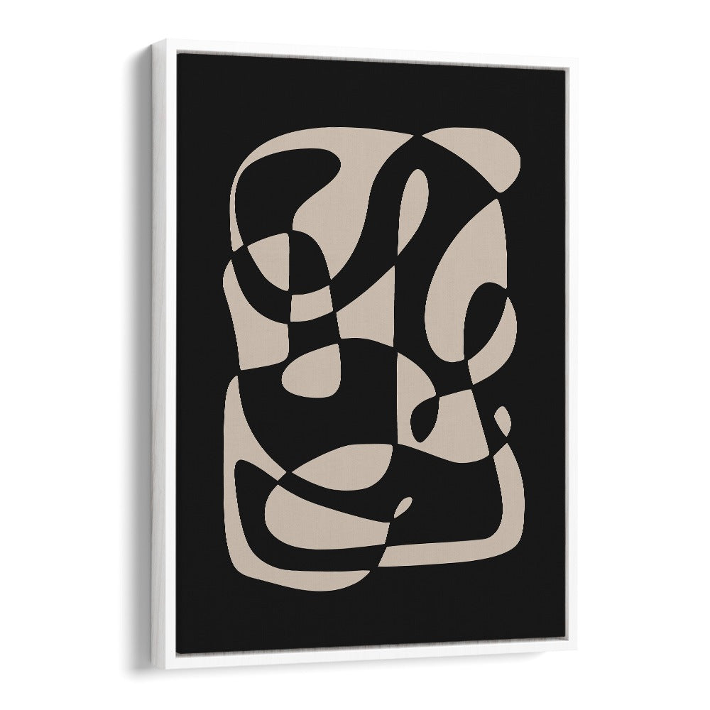 Stylish MONOCHROME NORDIC DREAMSCAPE, ABSTRACT PAINTINGS by Preayna, framed art that enhances modern interiors.