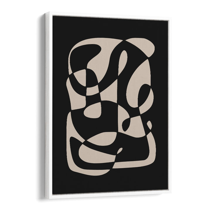 Stylish MONOCHROME NORDIC DREAMSCAPE, ABSTRACT PAINTINGS by Preayna, framed art that enhances modern interiors.