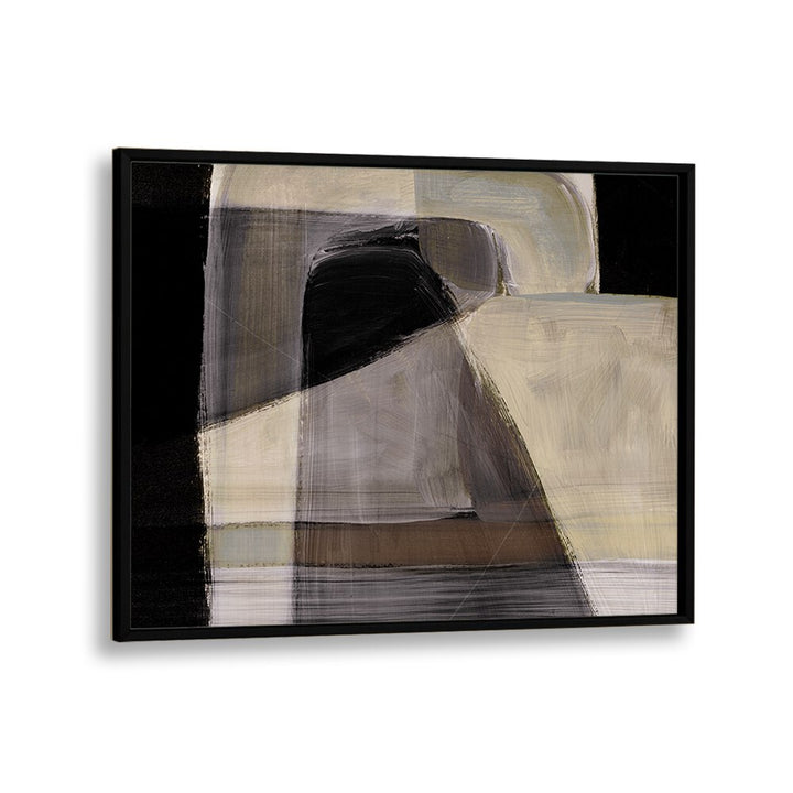 Stylish MOODS, ABSTRACT PAINTINGS by Dan Hobday, featuring elegant colors and forms in a sleek black frame.