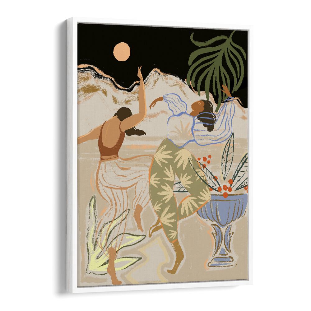 Elegant wall art featuring “MOON LIGHT DANCE, PORTRAITS” by Arty Guava, perfect for vibrant home decor.