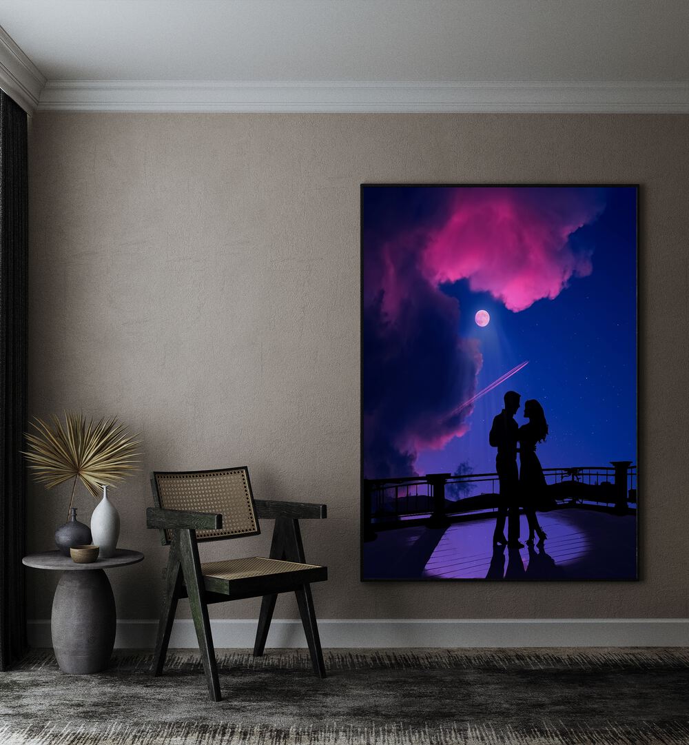 Enchanting MOONSHINE WALTZ, SURREAL ART PRINTS by Ritvik Takkar, blending surrealism and elegance for your space.