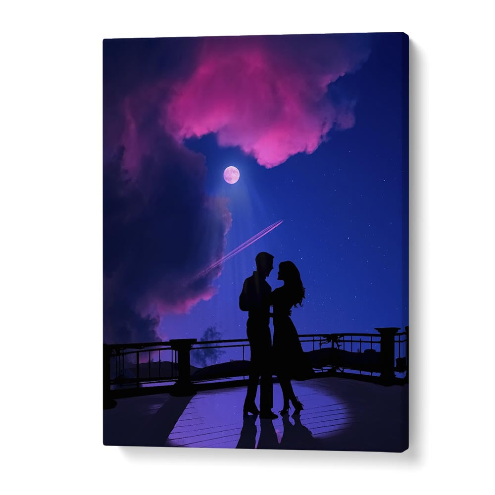 Embrace romance with MOONSHINE WALTZ, SURREAL ART PRINTS by Ritvik Takkar, a stunning blend of surrealism and elegance.