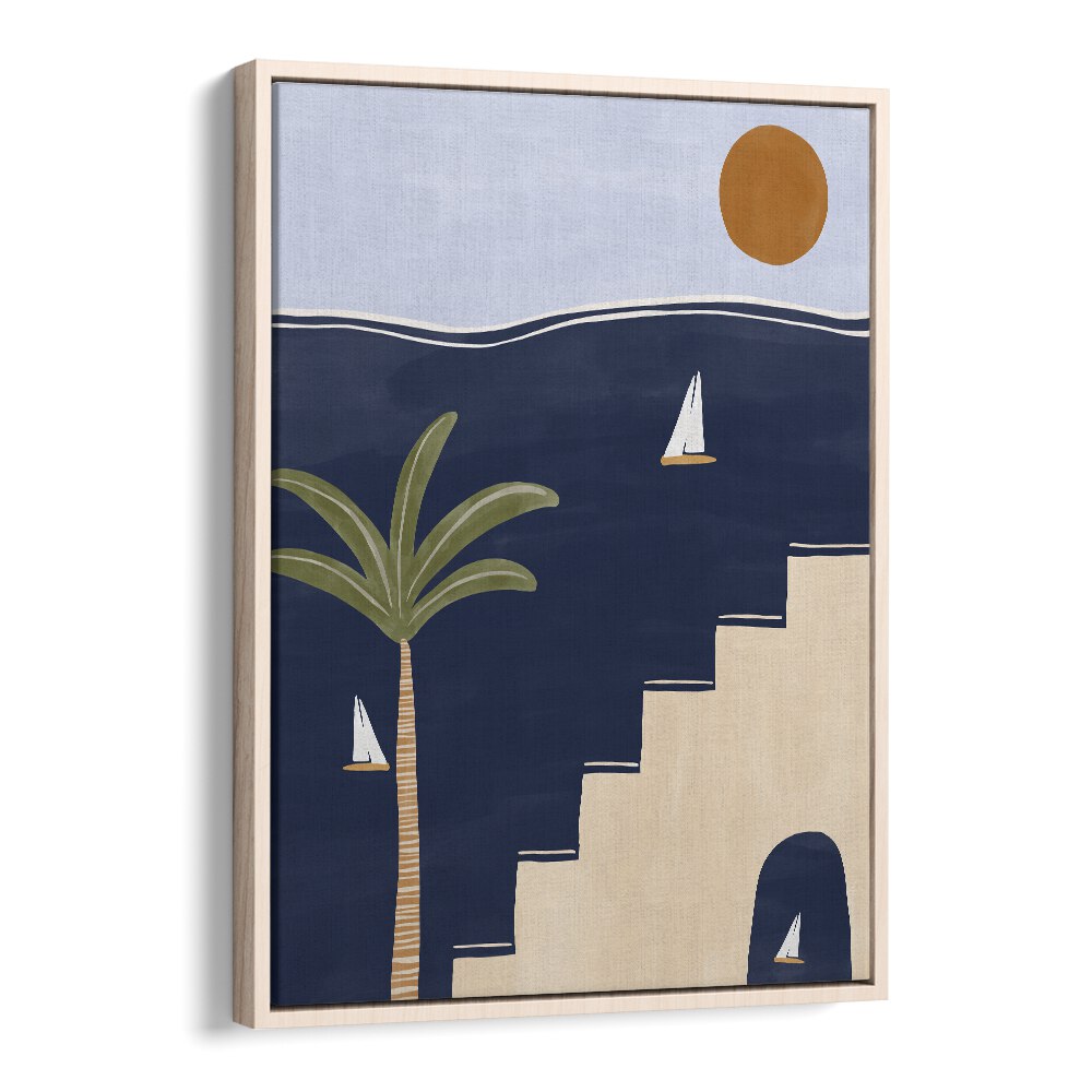 Elevate your space with MORACAN, BOHO ART PAINTINGS by Ivy Green, featuring a serene coastal design.