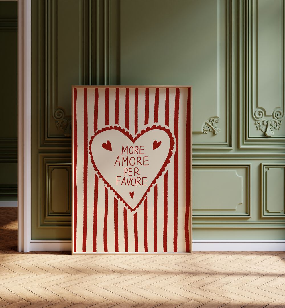 Charming MORE AMORE, KITCHEN ART PRINTS by Studio Dolci add a delightful touch to any culinary space.