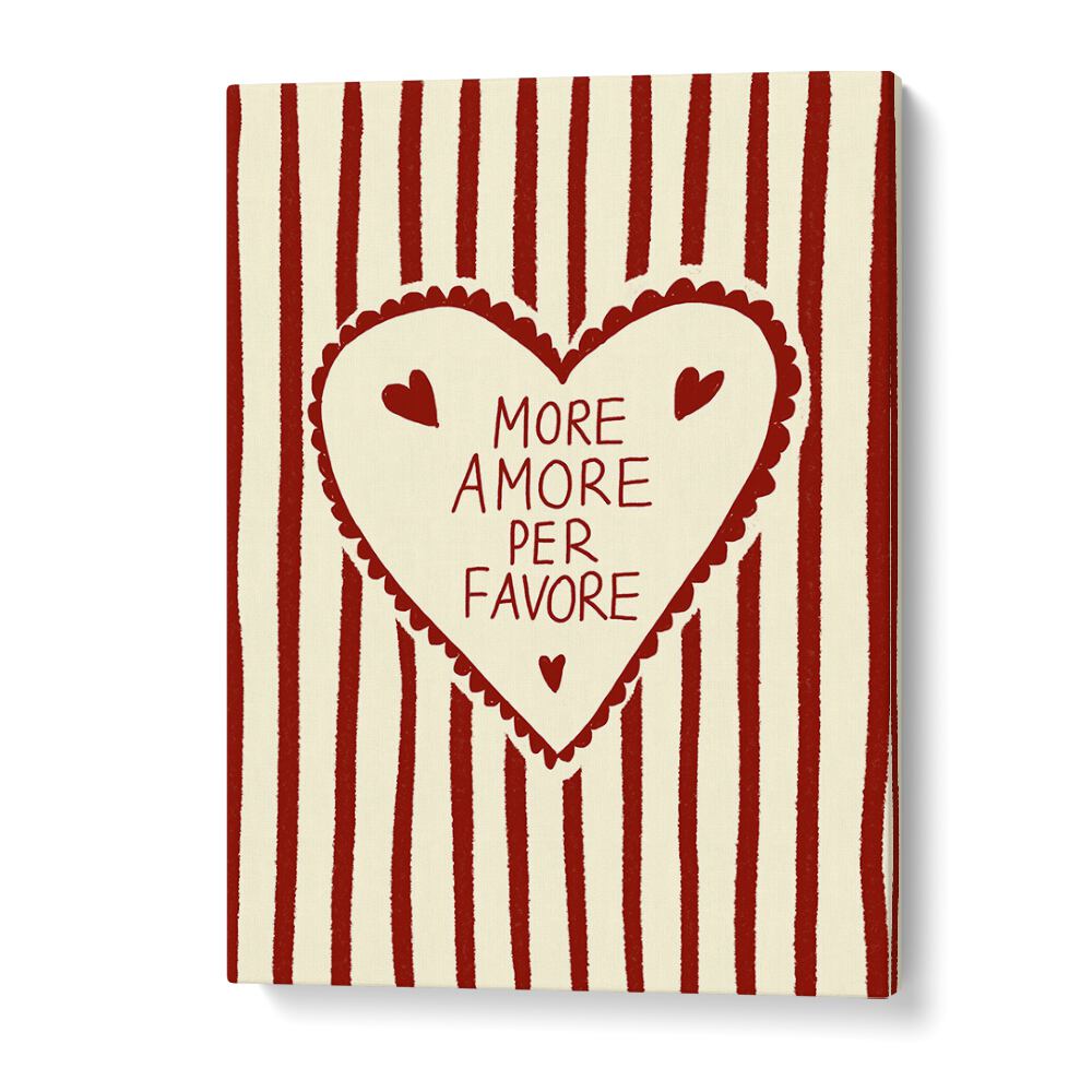 Transform your kitchen with MORE AMORE, KITCHEN ART PRINTS by Studio Dolci, featuring a charming heart design.