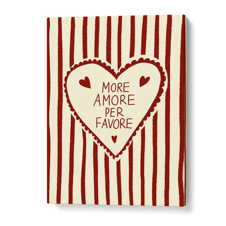 Transform your kitchen with MORE AMORE, KITCHEN ART PRINTS by Studio Dolci, featuring a charming heart design.