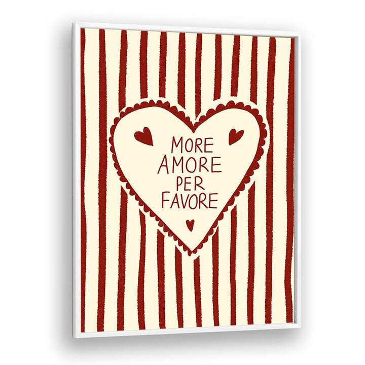 Transform your kitchen with MORE AMORE, KITCHEN ART PRINTS by Studio Dolci, featuring charming heart designs.