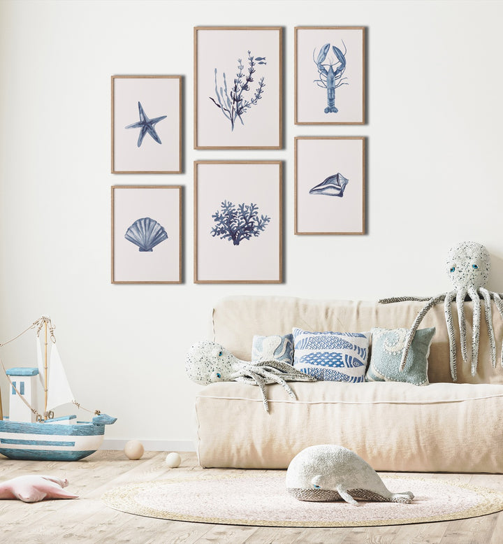 Create a coastal vibe with the Nautical Gallery Wall, perfect for enhancing any gallery walls in your home.