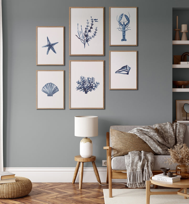 Transform your space with the Nautical Gallery Wall, featuring stunning maritime art perfect for gallery walls.