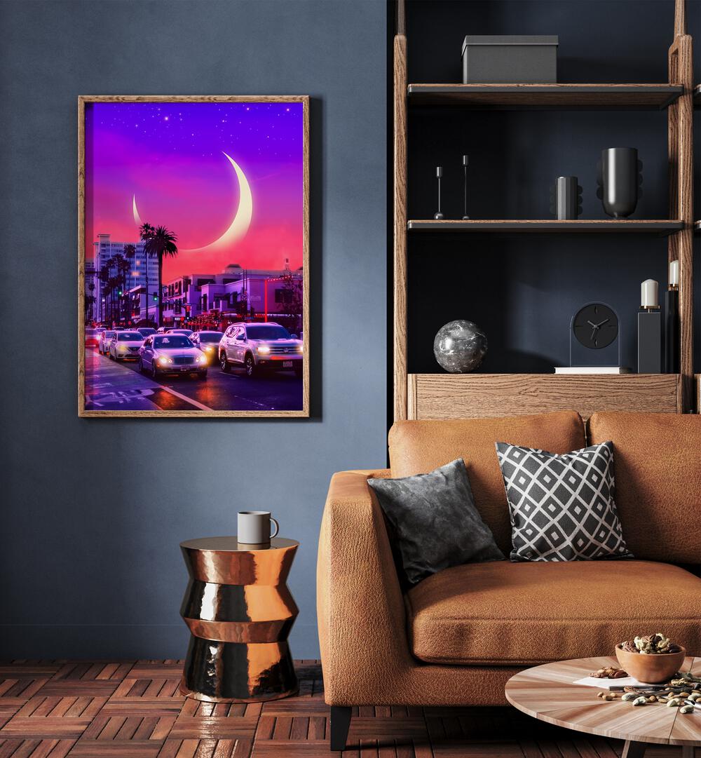 Vibrant NEONSTHETIC, SURREAL ART PRINTS by Ritvik Takkar enhance modern decor with captivating colors and dreamlike scenes.