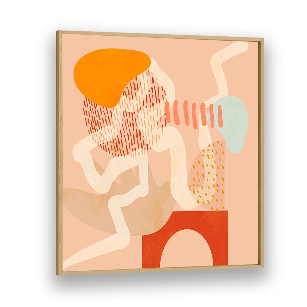 Transform your space with NEW SHAPES PLAY III, ABSTRACT PAINTINGS by Ana Rut Bre, featuring vibrant, playful shapes.